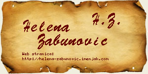 Helena Zabunović vizit kartica